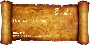 Barna Liliom névjegykártya
